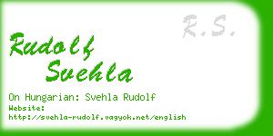 rudolf svehla business card